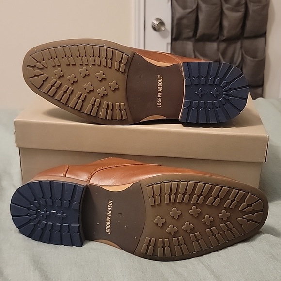 Brown Leather Joseph Abboud 11d mens dress shoe - Picture 3 of 3